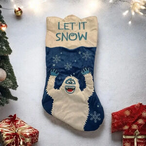 Rudolph Let It Snow Christmas Stocking Holiday Decor